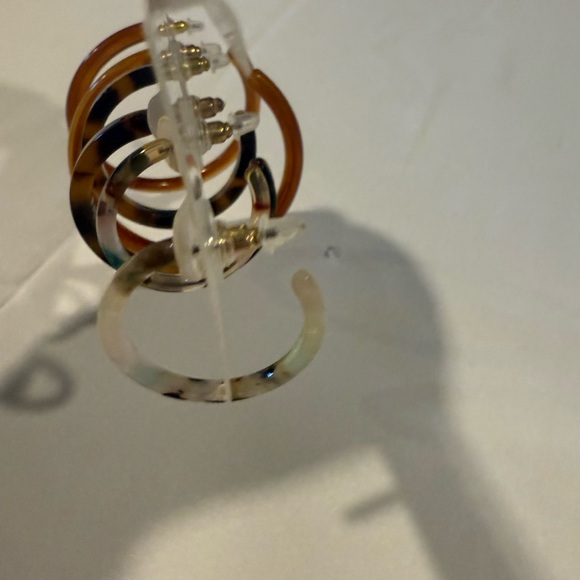 Francesca’s 5-Pack Resin Hoop Earring Set | Neutral Tones | NWT - Picture 6 of 8